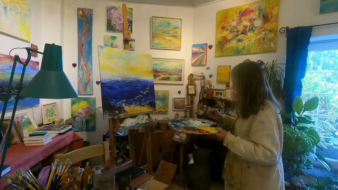Applying Gold Leaf to a painting or giclee print - Melody Hawtin - Melody Art in Porlock