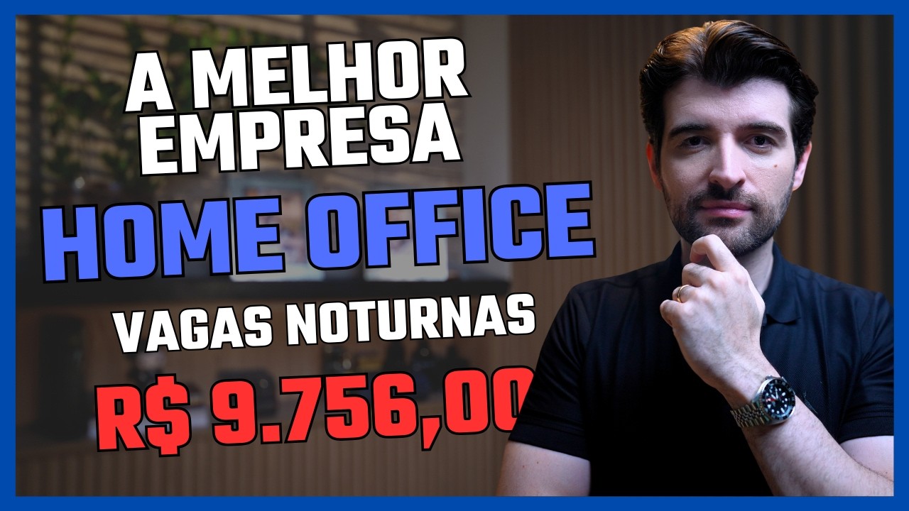 A MELHOR Empresa HOME OFFICE Vagas Noturna (Contrata Iniciantes)