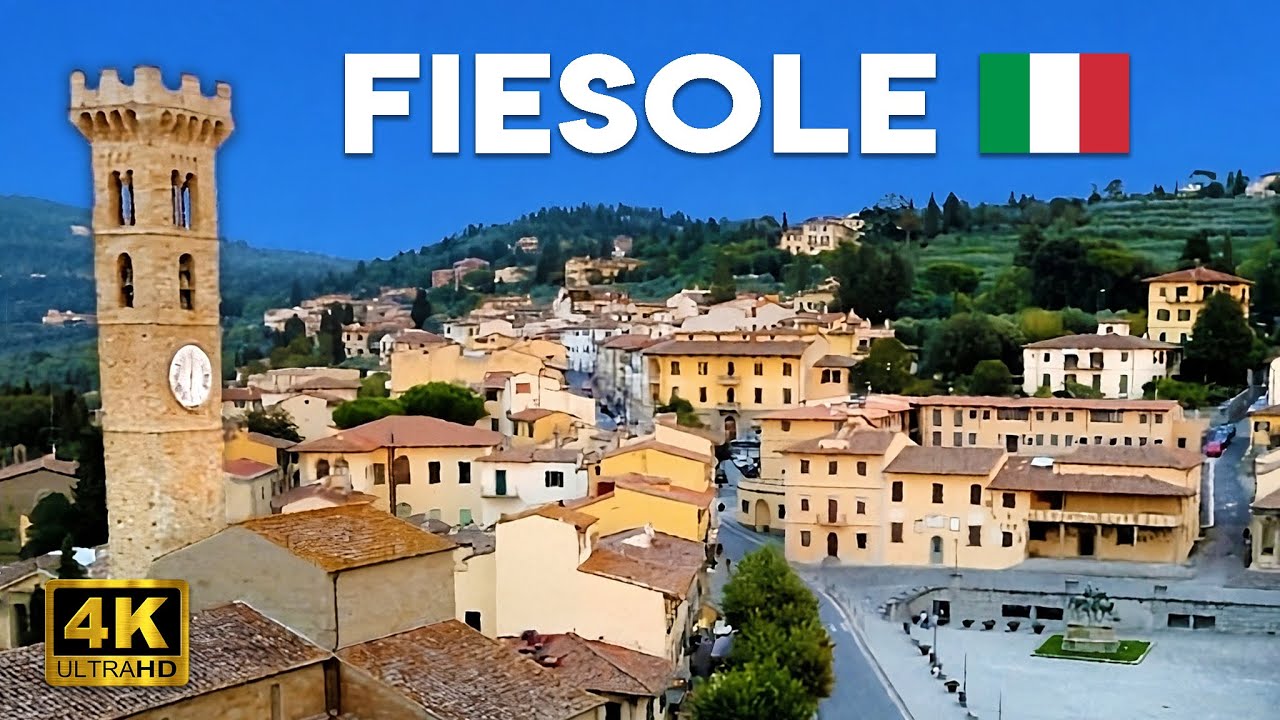 FIESOLE, ITALY 🇮🇹 Etruscan-Roman Town with the Best View of Florence (Walking Tour) [4K 60fps]