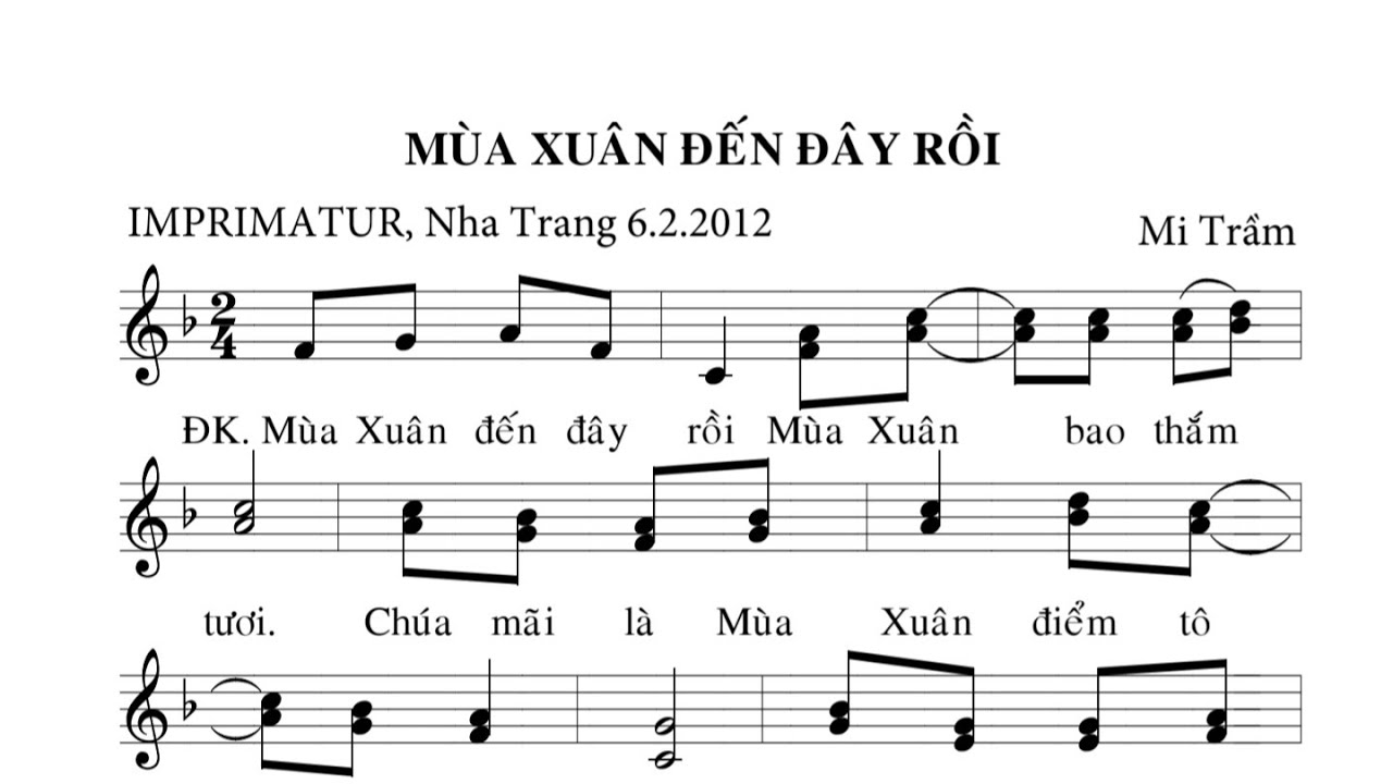 MÙA XUÂN ĐẾN ĐÂY RỒI - LM MI TRẦM - Trình bày Ksor Đức - ( XUÂN )