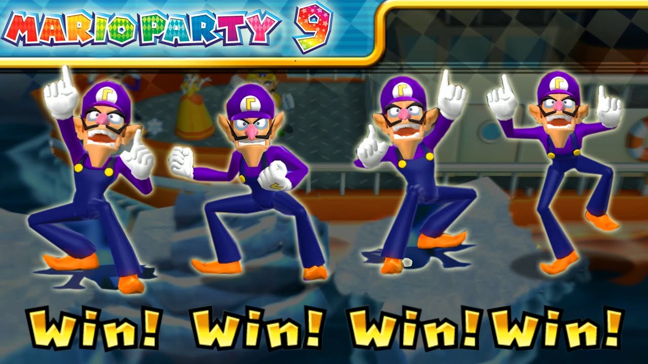 Mario Party 9 - Step it Up - Waluigi Vs Wario Vs Mario Vs Daisy (Master Difficulty)