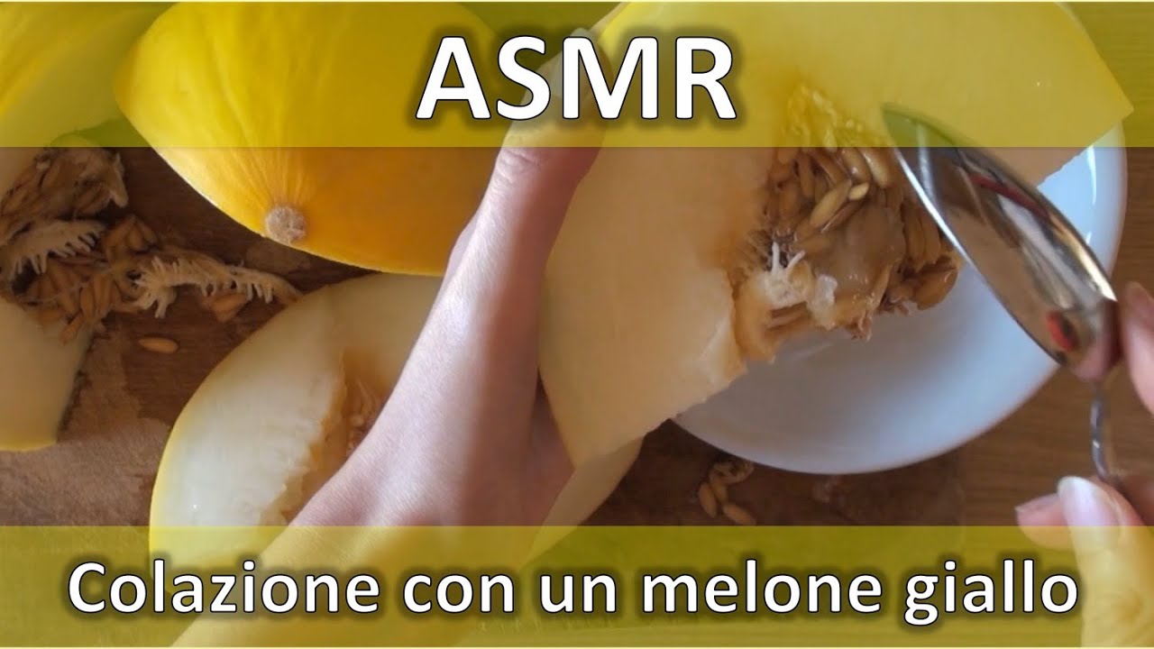 ASMR ITA Colazione con un melone giallo/invernale [whispering]