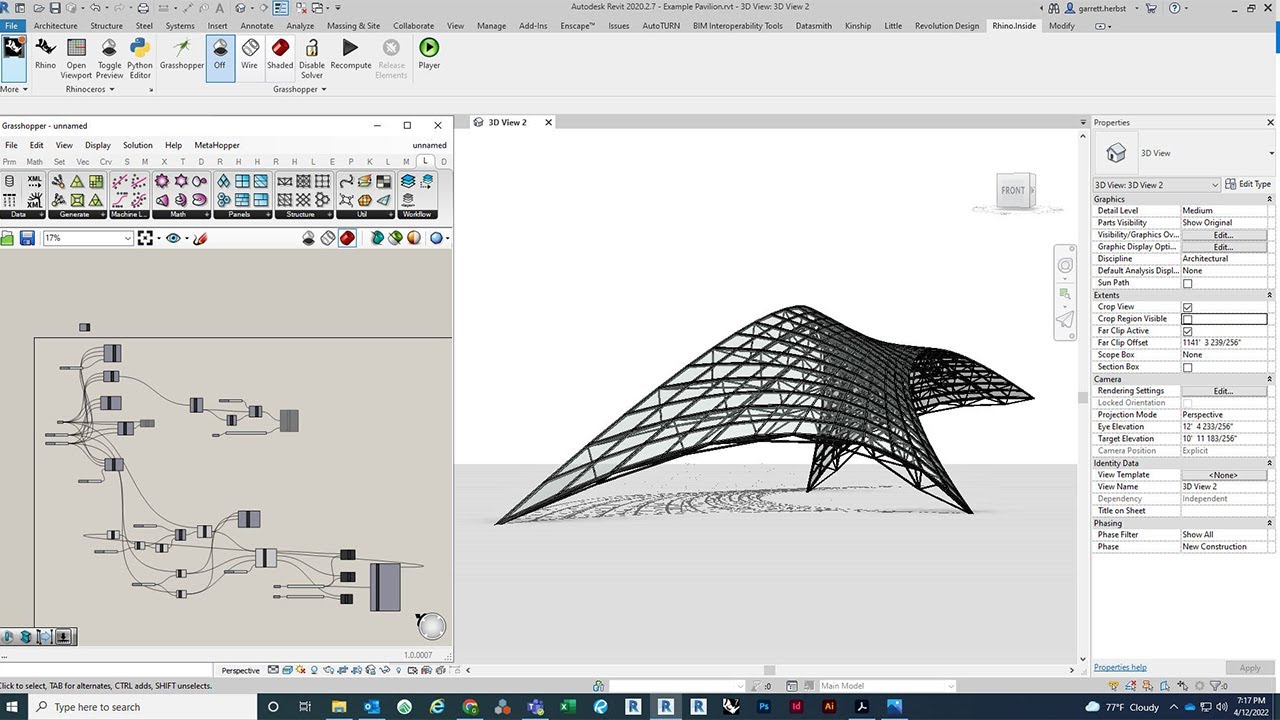 Parametric Pavilion Pt 2 - Surface Division for Facade Panels