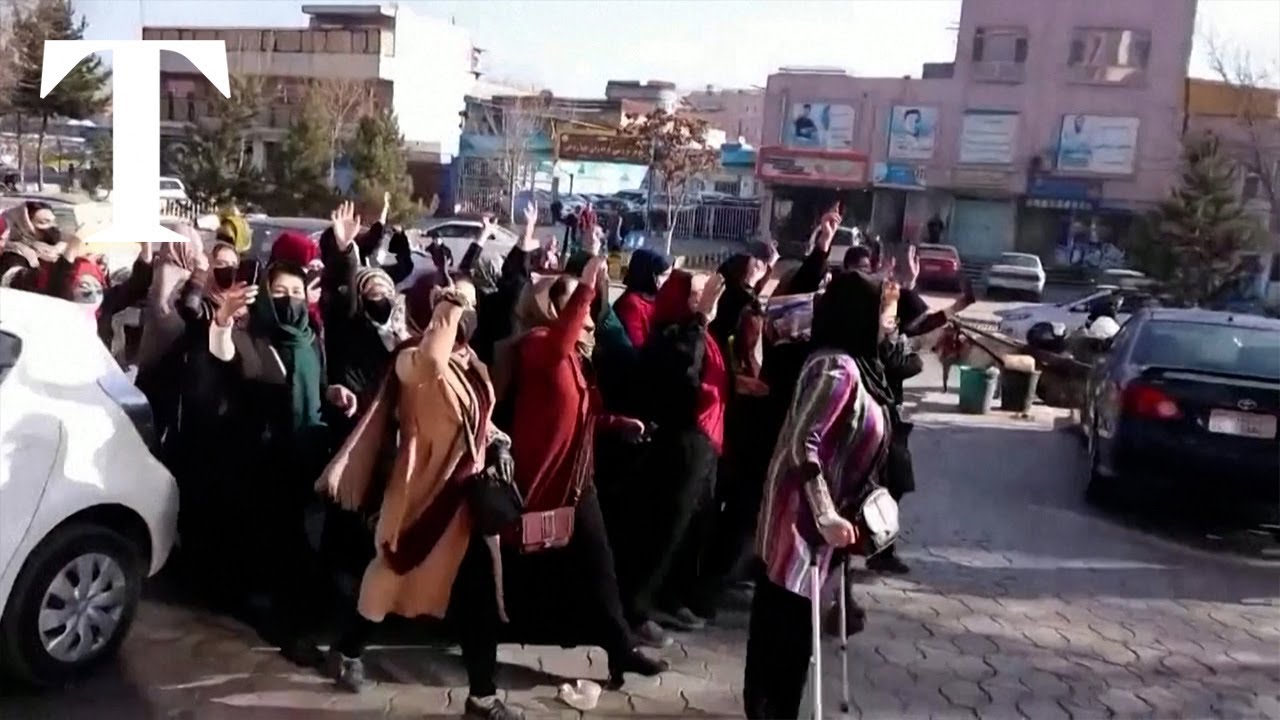 Afghan women protest Taliban's decision to suspend their right to higher education
