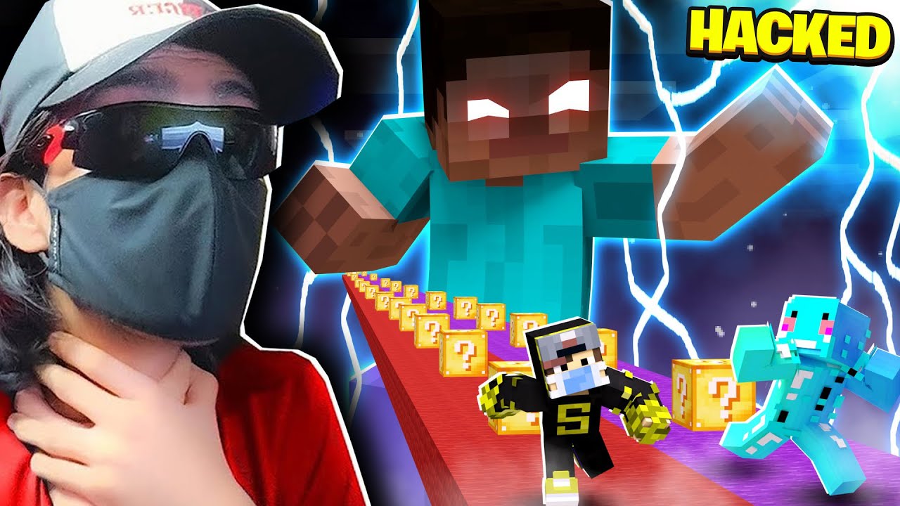 Herobrine HACKED Our Lucky Block Race ft. @YesSmartyPie