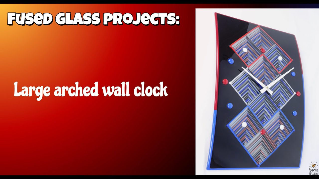 Fused Glass Project: large wall clock