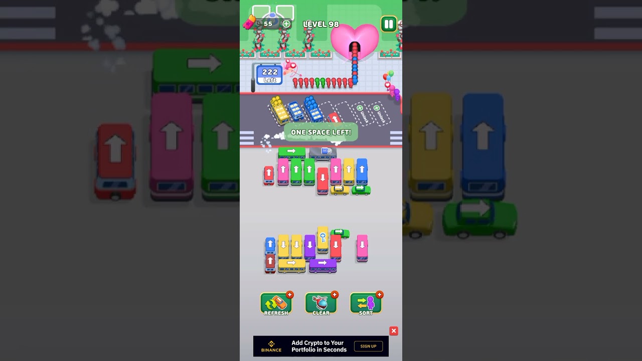 Bus Escape traffic jam 98 level gameplay walk-through 2025# shorts#ytshort#gaming