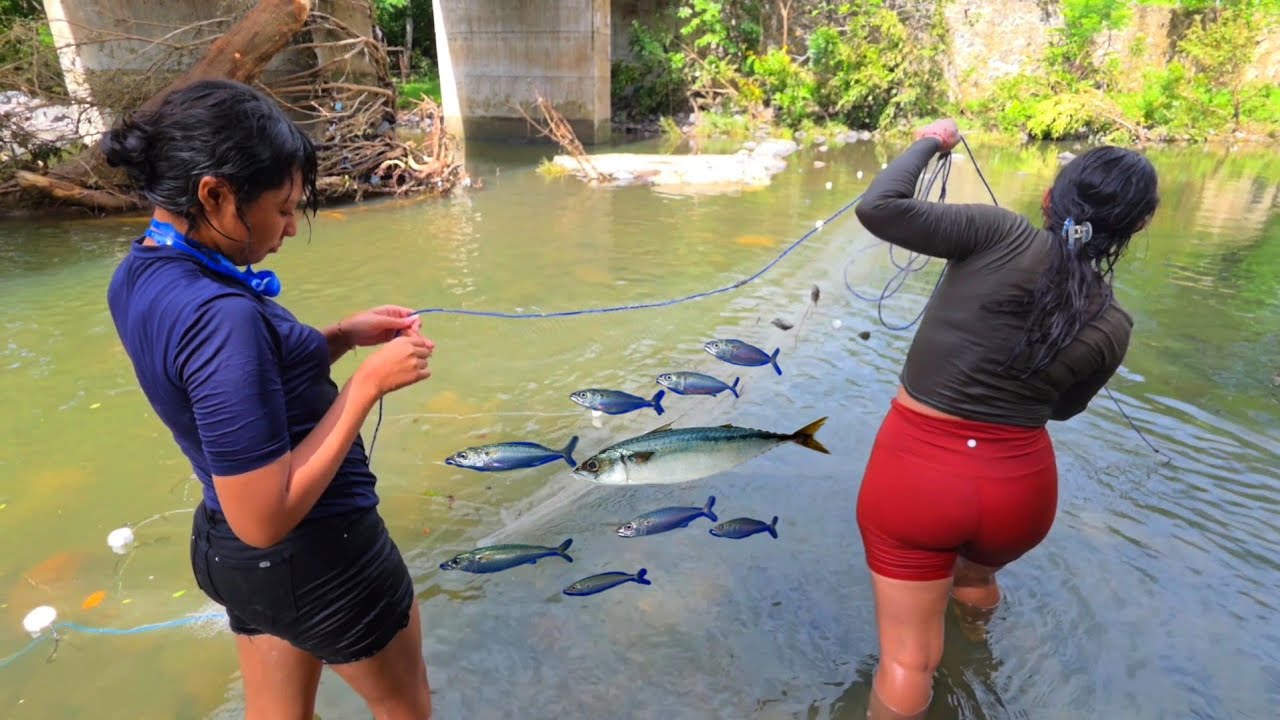 😱🔴No podíamos creer cuanto pescado callo en el trasmallo😲/CHICAS SALVADOREÑAS 🇸🇻