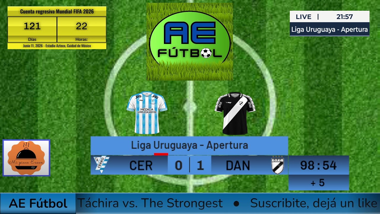 AE Fútbol Cerro vs Danubio Liga Uruguaya - Apertura en vivo