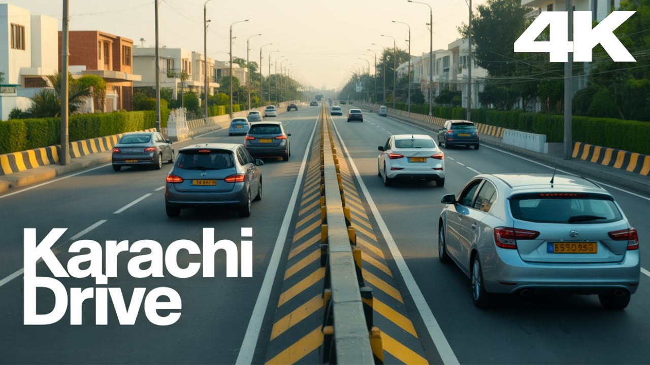 4K Karachi Driving Tour - Exploring DHA Phase 7