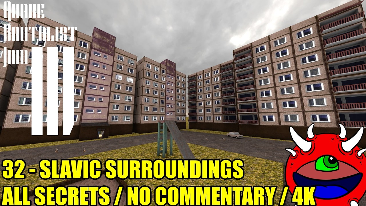 Quake Brutalist Jam III - 32 Slavic Surroundings - No Commentary 100% Secrets