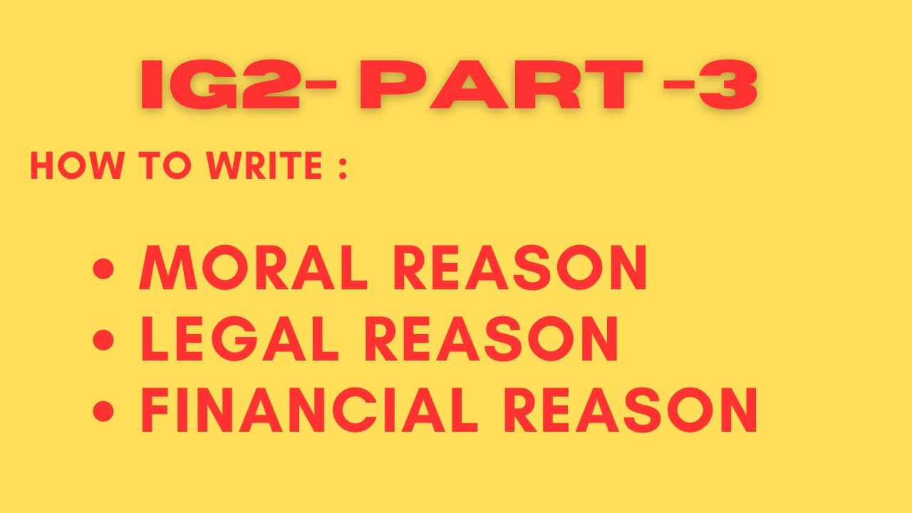 IG2 Part 3  001 Risk Assessment  Risk Profile How to fill Part 3 Moral Legal Financial-Pass IG2