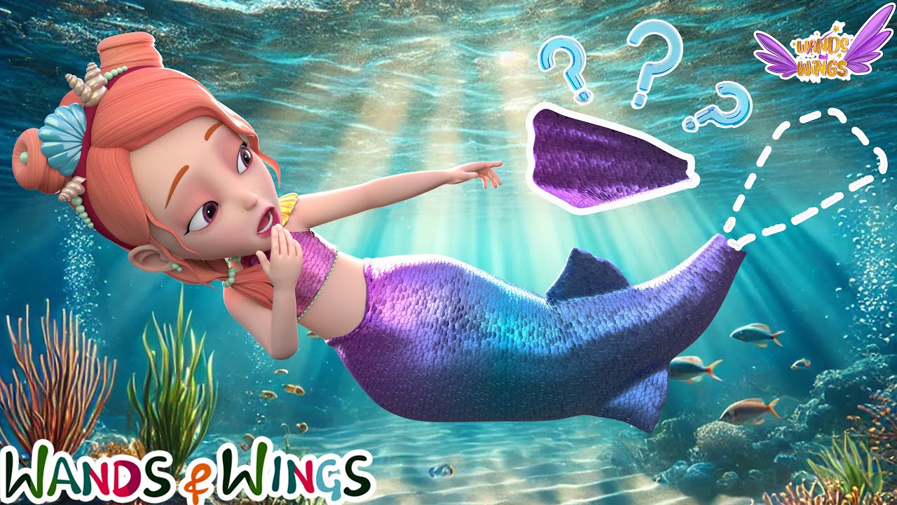 Little Mermaid Song | Mermaid Lost Her Tail😱+ Princess Lost Her Shoe | Bedtime Story - Wands & Wings