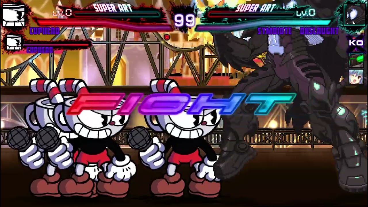 MUGEN Request BATTLES! Cuphead FNFx4 vs ONSLAUGHT SYMBIOTE ONSLAUGHT ABYSS & CALVAWASH