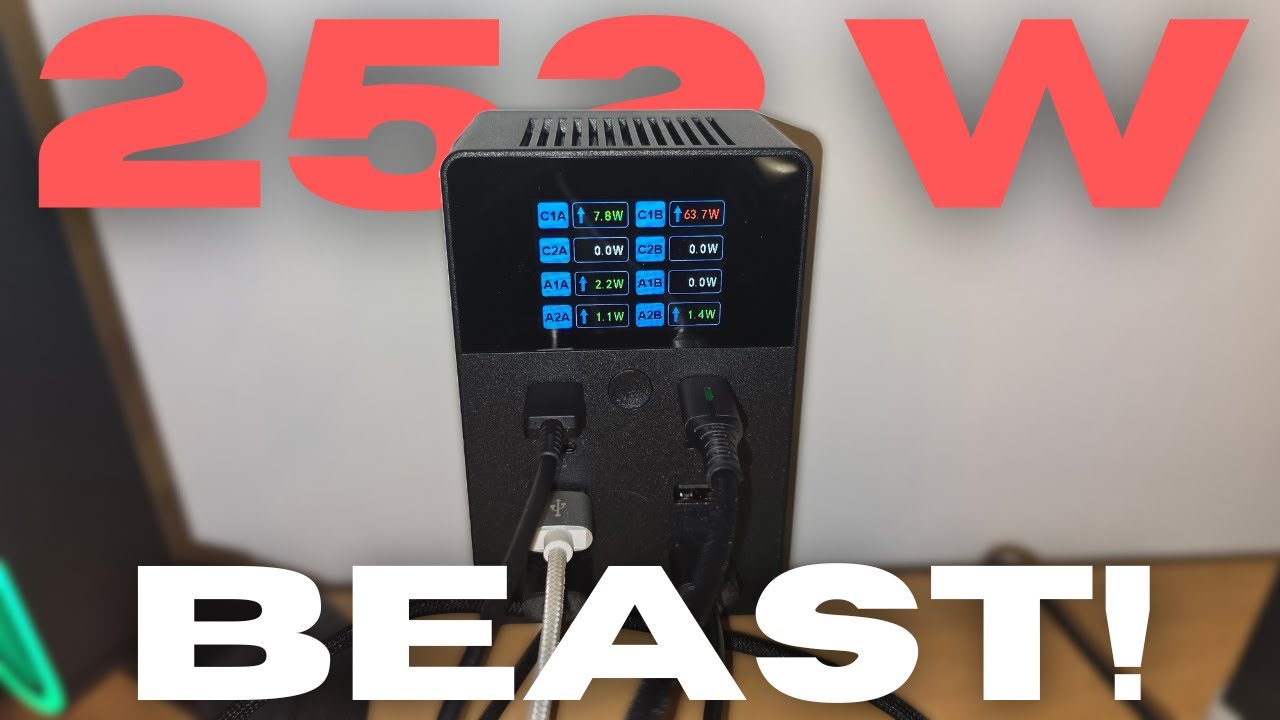 252W Charging Beast! - SABRENT 8-Port Charging Station with LCD Display