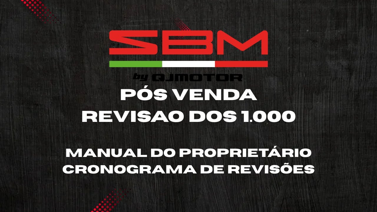 SBM 250S - CRONOGRAMA DE REVIS&Otilde;ES E MANUAL COMPLETO 🔥