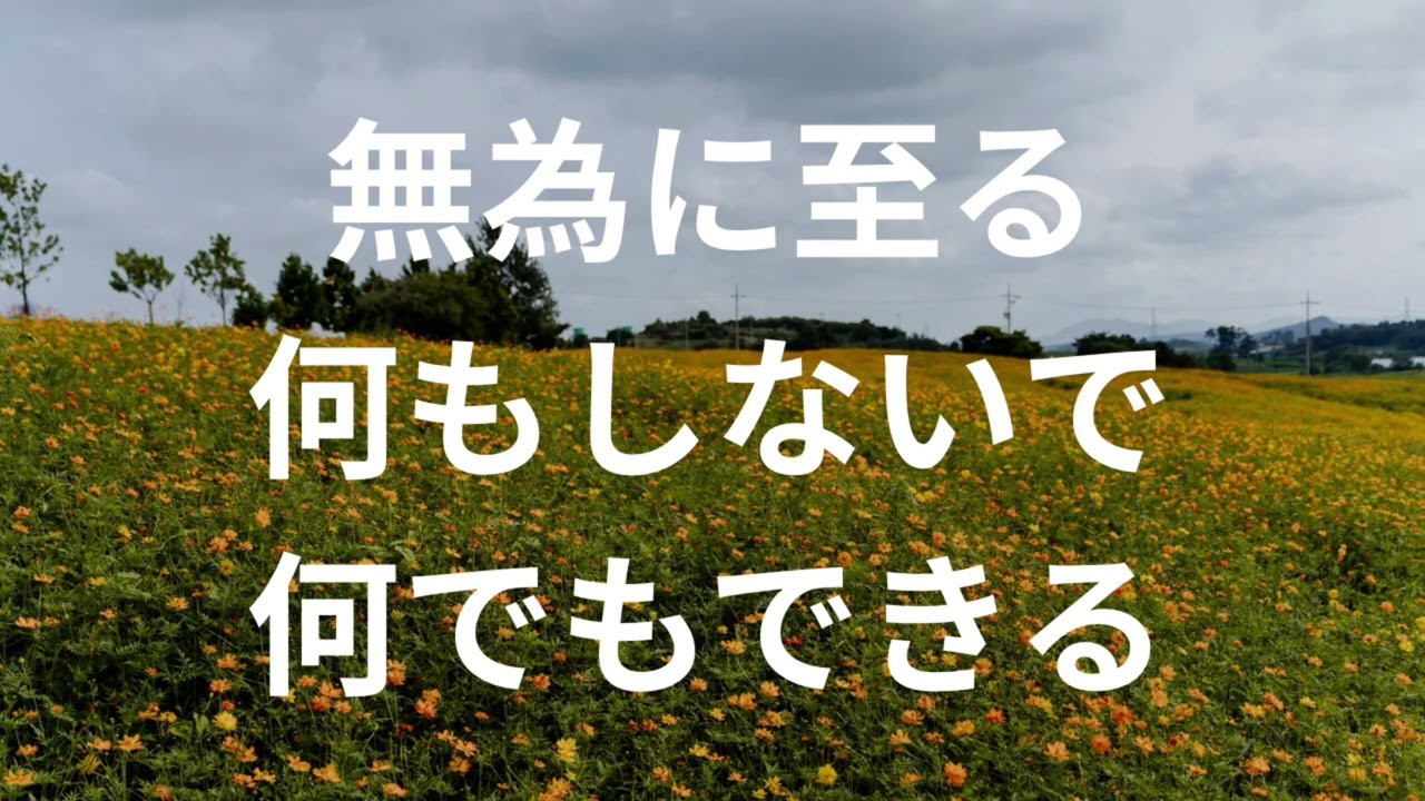 何もしないで何でもできる。無為に幸せも願望実現も起こるがままに起こる。