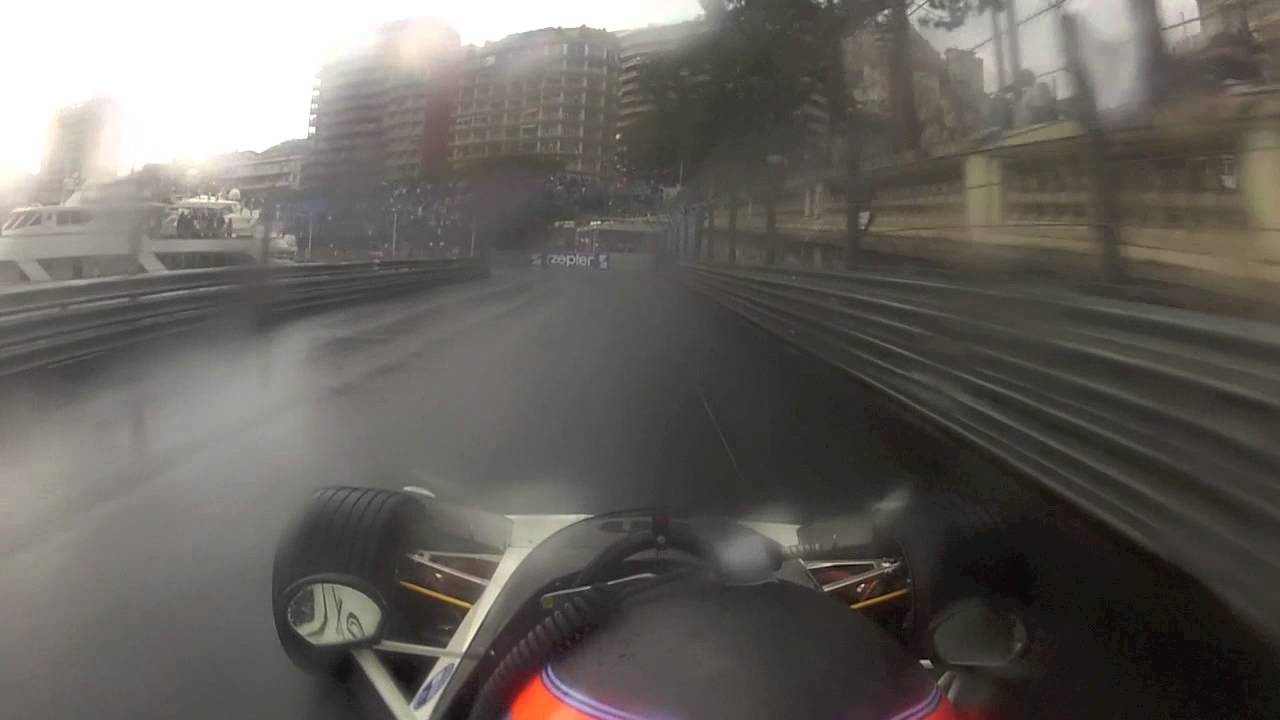 Historic F1 Monaco 2012 Race Start from P3 in the wet Onboard With Ollie Hancock