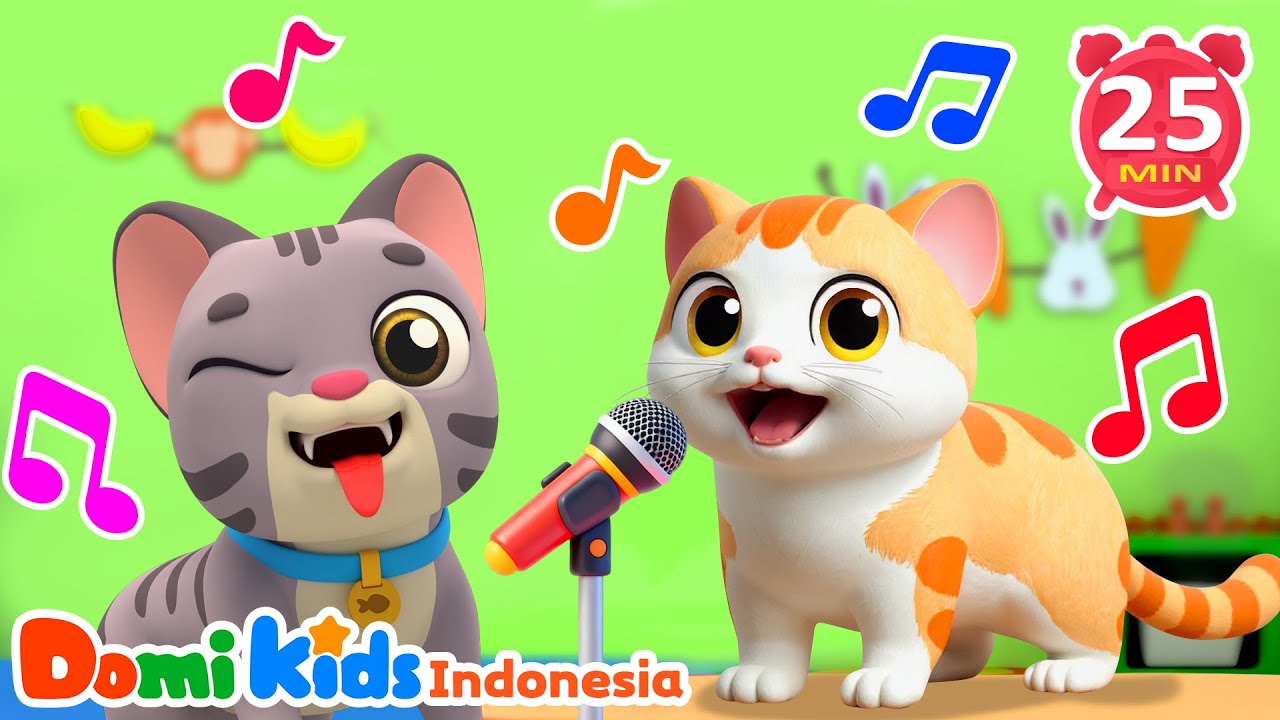 Lagu Kucing Lucu🐱| Lagu Gerak & Lagu Hewan | Domi Kids Pesta Hewan - Lagu Anak