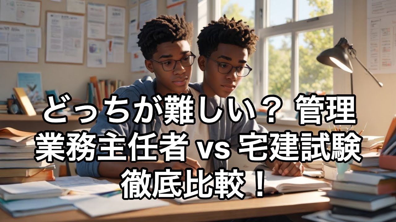 管理業務主任者VS宅建！難易度の違いを徹底比較！