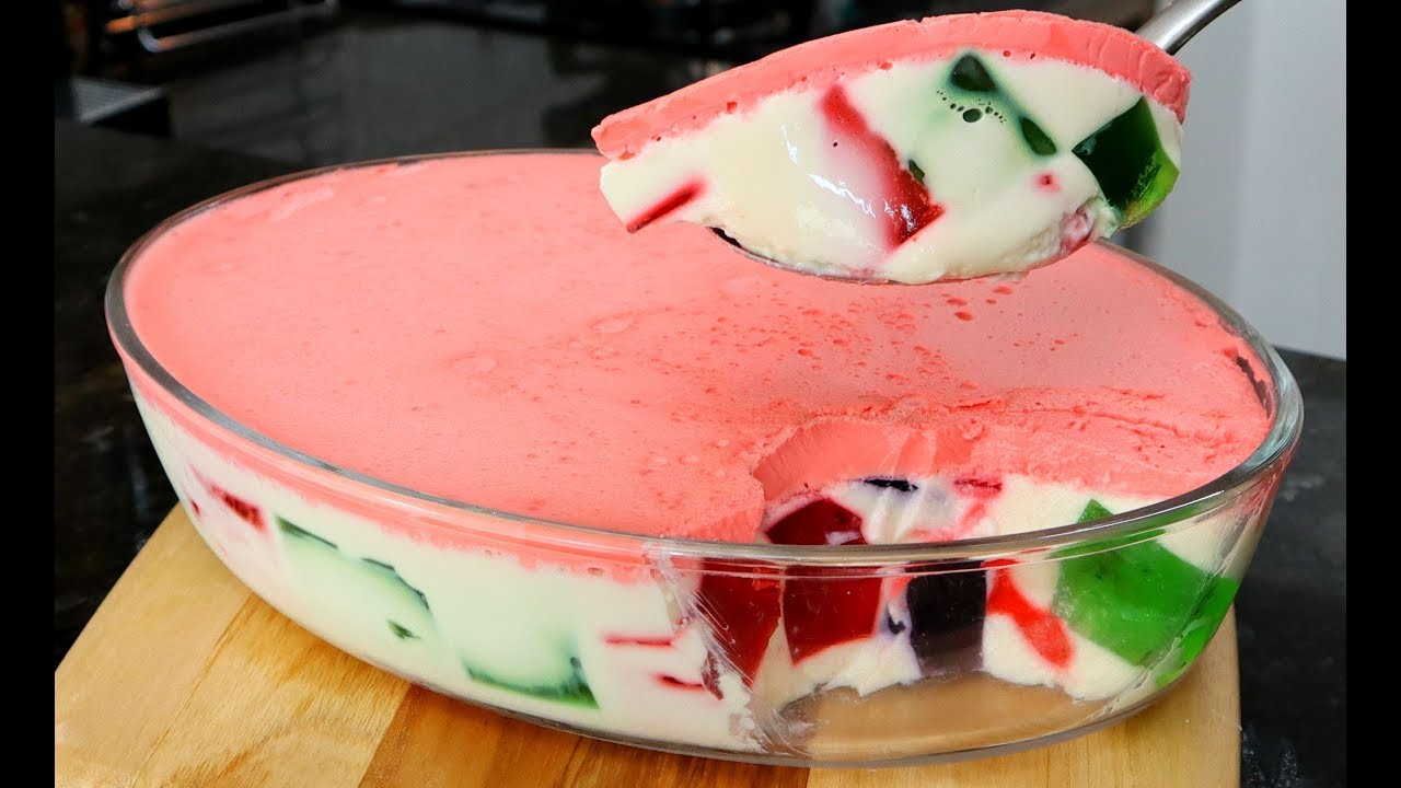 UMA SOBREMESA FÁCIL E DELICIOSA - GELATINA ESPECIAL COM MOUSSE