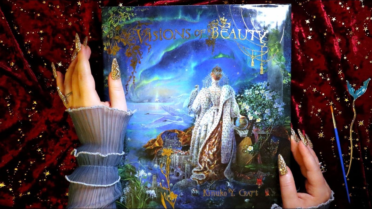 ASMR Visions of Beauty Art Book Page Turning, Tracing, Whispering