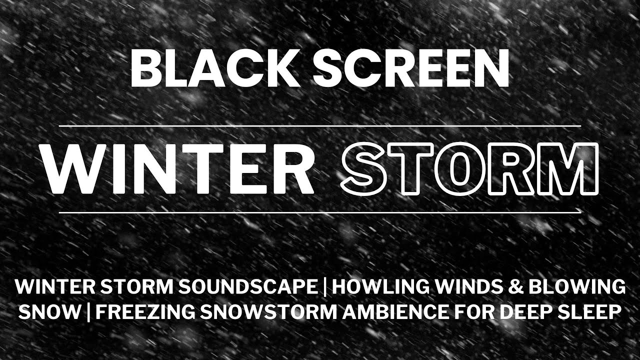 Winter Storm Soundscape | Howling Winds & Blowing Snow | Freezing Snowstorm Ambience for Deep Sleep