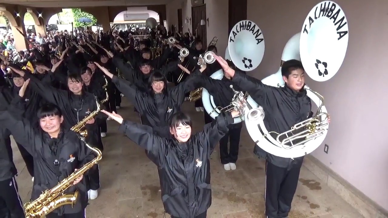 2018年4月15日　午前　ブルーメの丘　京都橘高校吹奏楽部　真横から