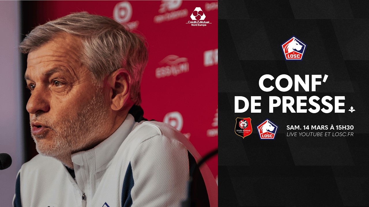 Suivez la conférence de presse avant SRFC-LOSC avec le Crédit Mutuel Nord Europe 🎙️
