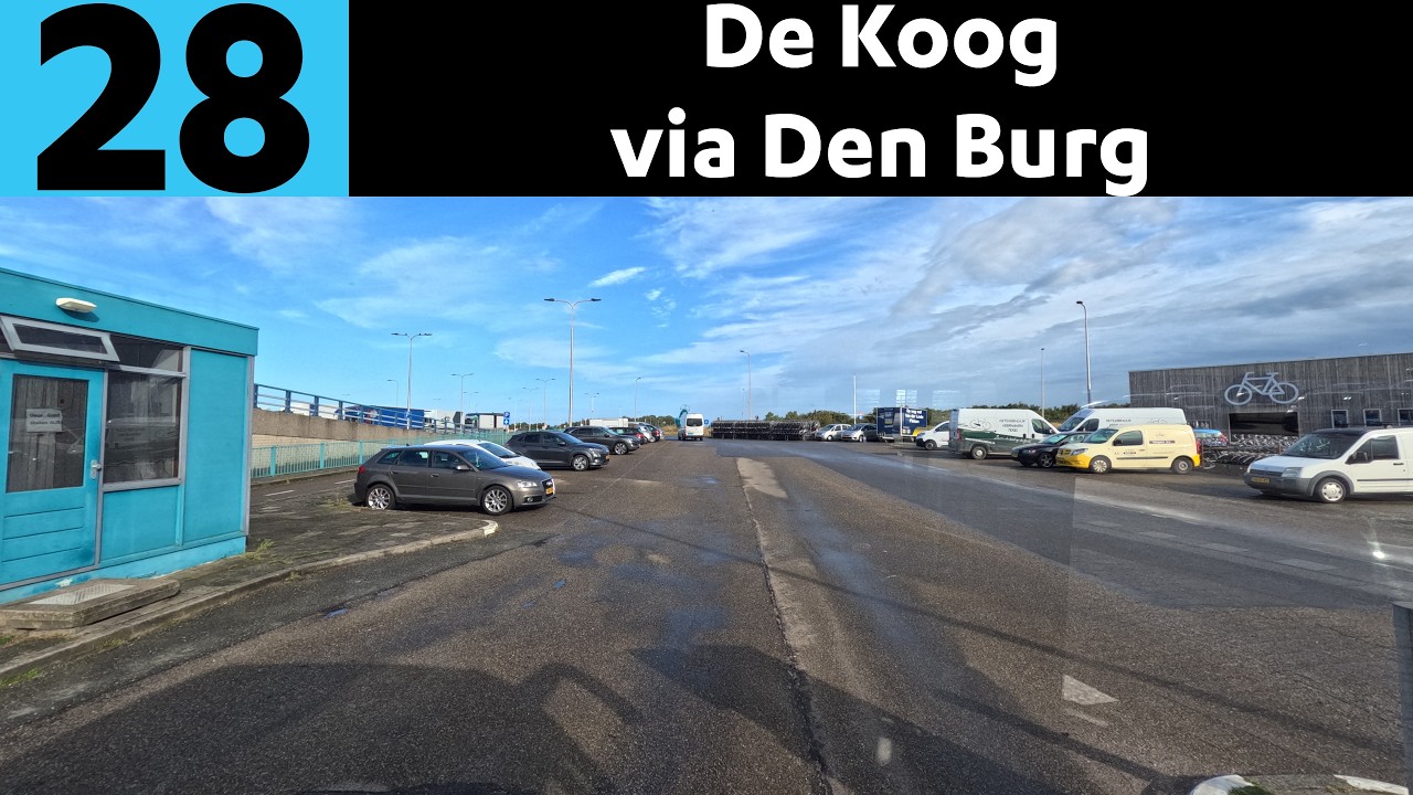 4K Bus Driver POV | Lijn 28 't Horntje Veerhaven - De Koog Nikadel v.v.