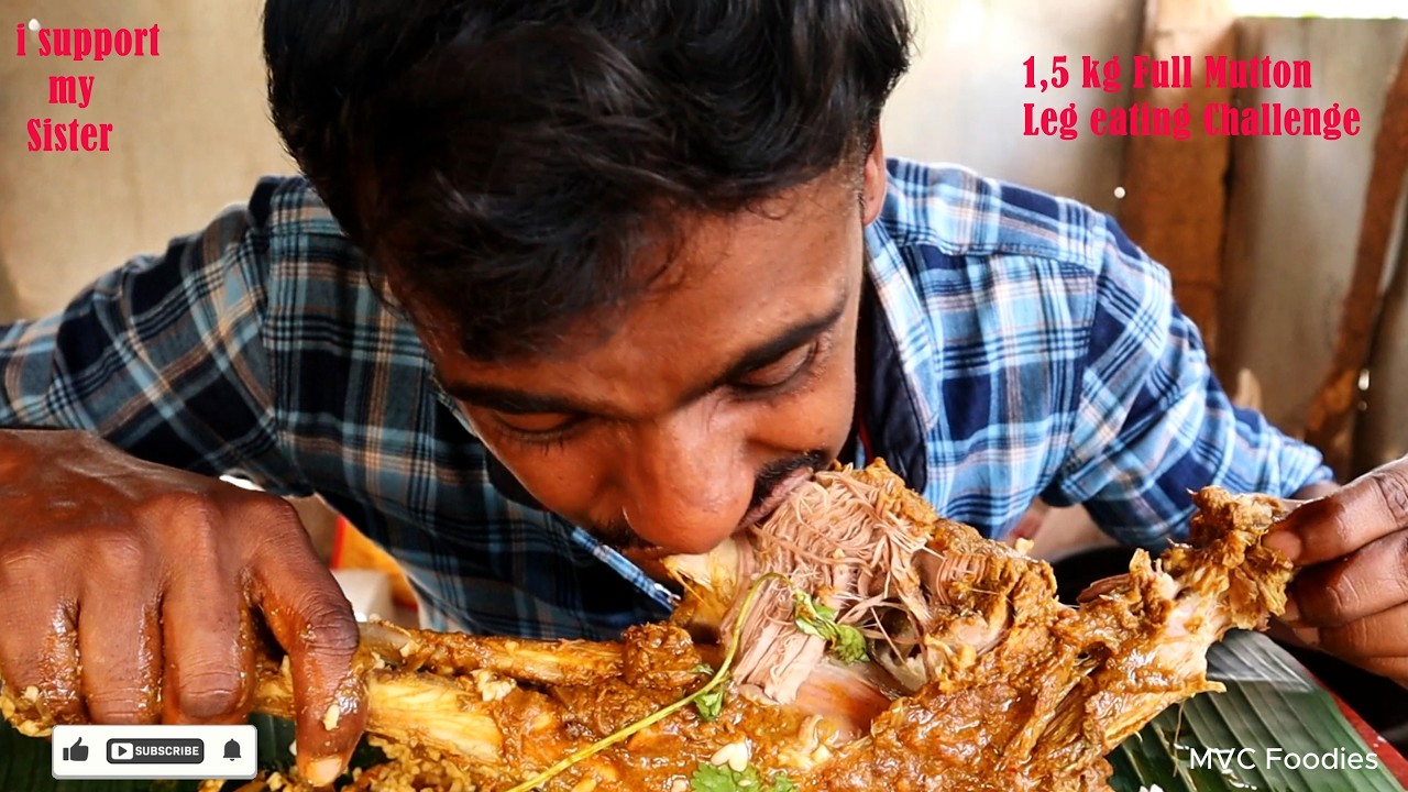 WoW!!!1.5 KG FULL MUTTON LEG VS ONE MAN! (IMPOSSIBLE FOOD CHALLENGE)