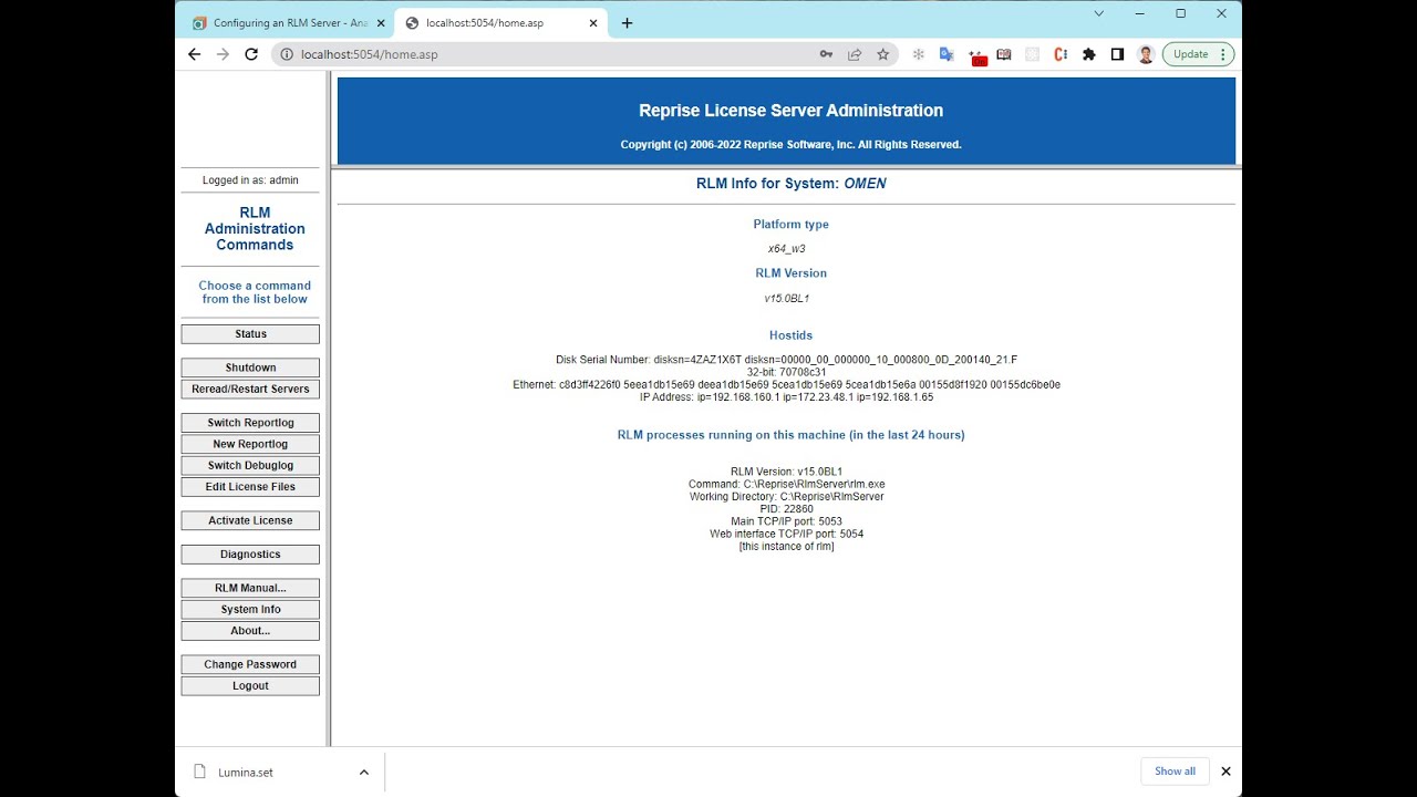 Installing RLM