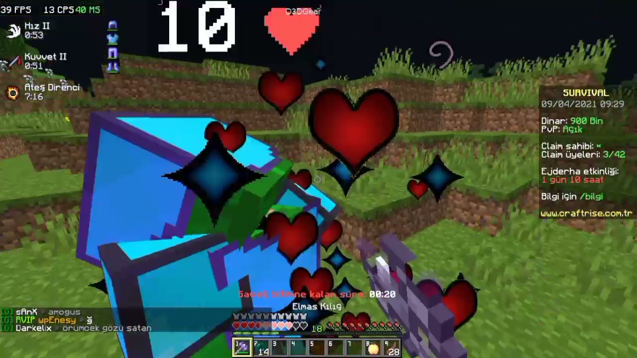 Nadir video atiyom ha?|Craftrise survival P4 vs #13