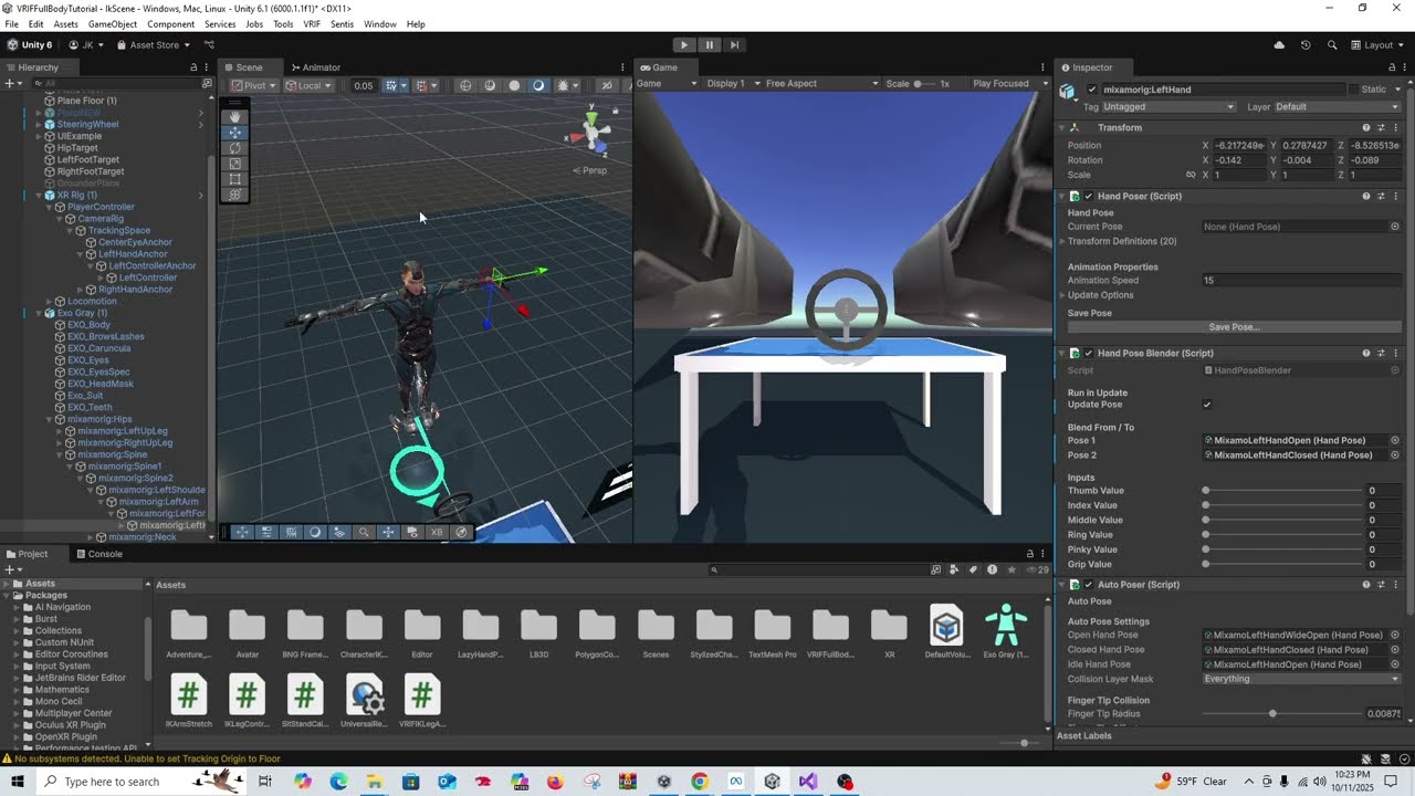 Unity VR Interaction Framework Full Body Hand Poser Setup Tool: Download and Free to Use