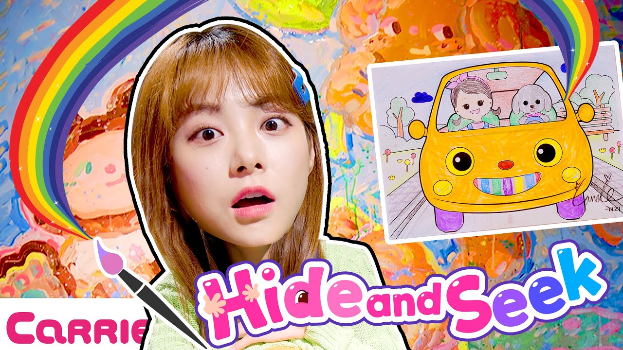 사라진 그림 속 색!! 🎨컬러 펜🖍을 찾아 콜라 그림을 완성 시켜라! 💖 | 숨바꼭질 Hide and Seek