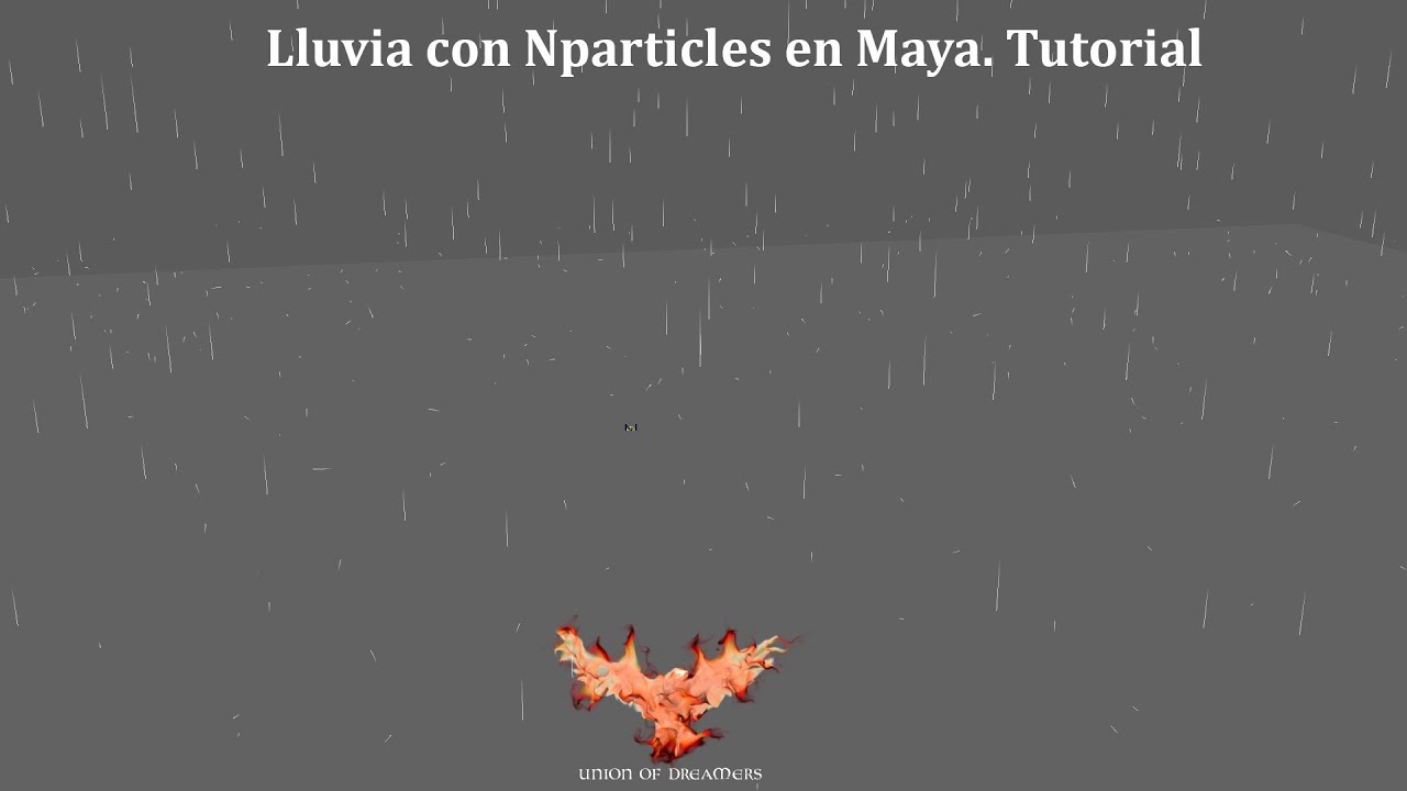 Cómo crear lluvia con Nparticles en Maya. Tutorial