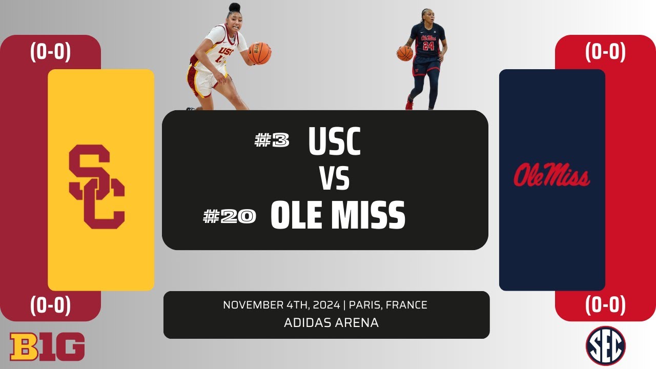 No. 3 USC vs No. 20 Ole Miss | 2024 Aflac Oui-Play Game | 11.4.24