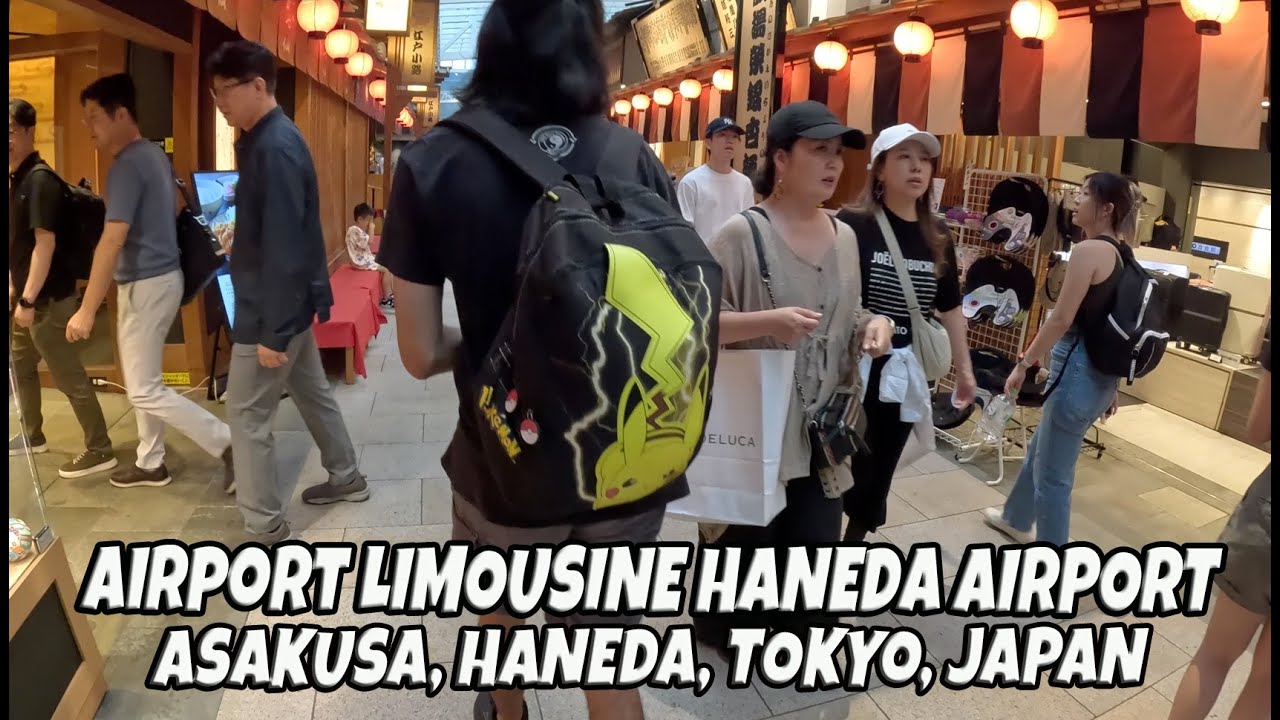Airport Limousine at Asakusa View Hotel | Haneda Airport Checking in Shopping and Eating | Japan Air