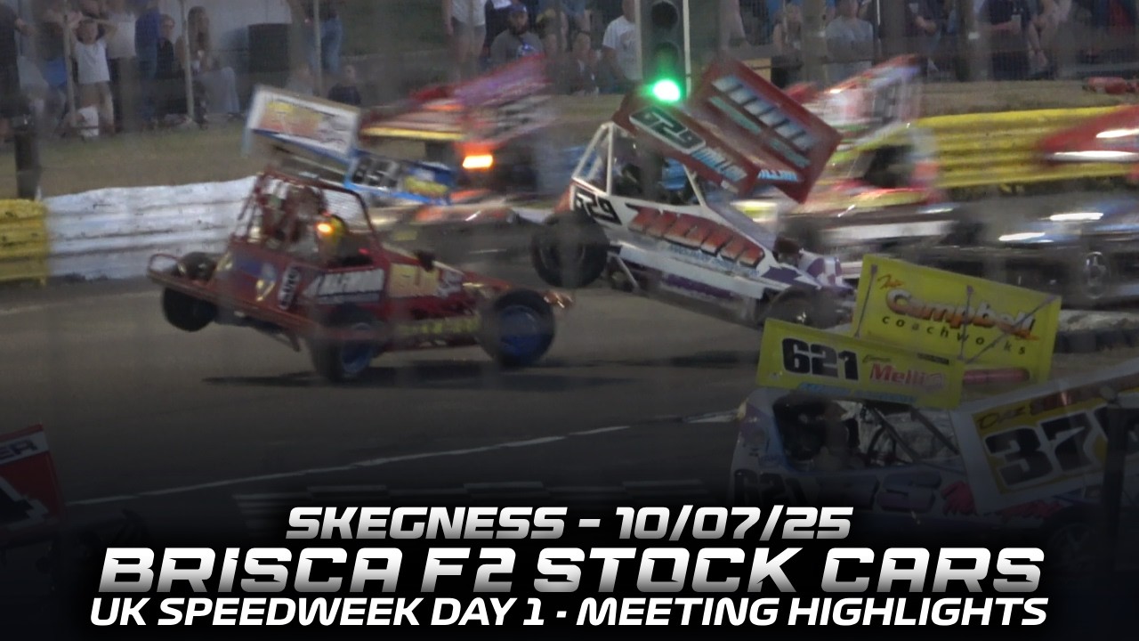 BriSCA F2 Stock Cars - Meeting Highlights (Skegness - 10/7/25)