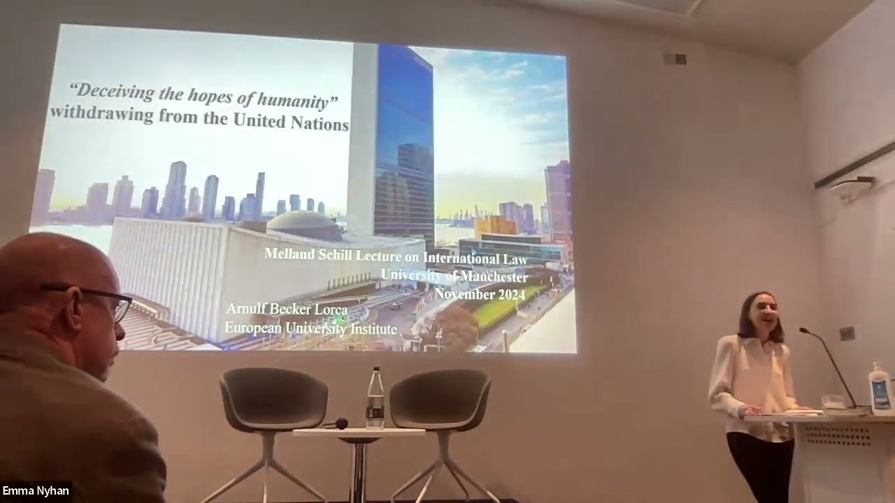 2024 Melland Schill Lecture: Withdrawing from the United Nations