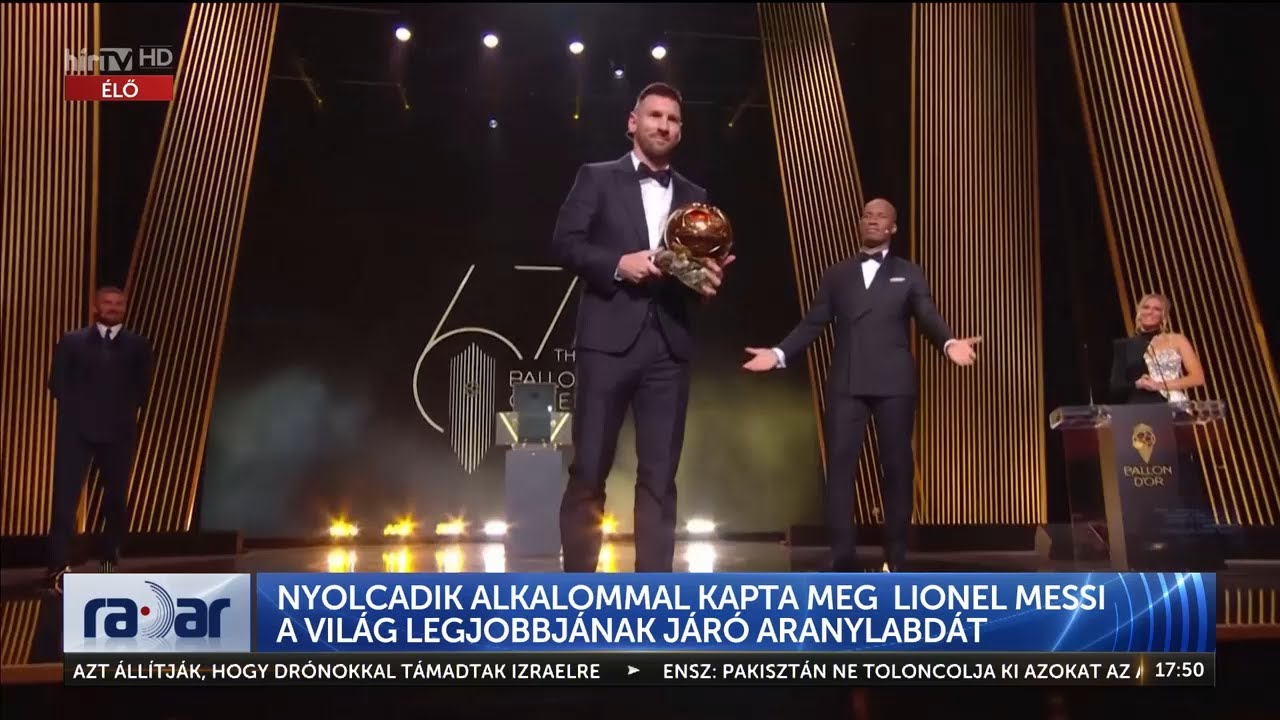Radar - Nyolcadik alkalommal kapta meg Lionel Messi a világ legjobbjának járó aranylabdát - HÍR TV