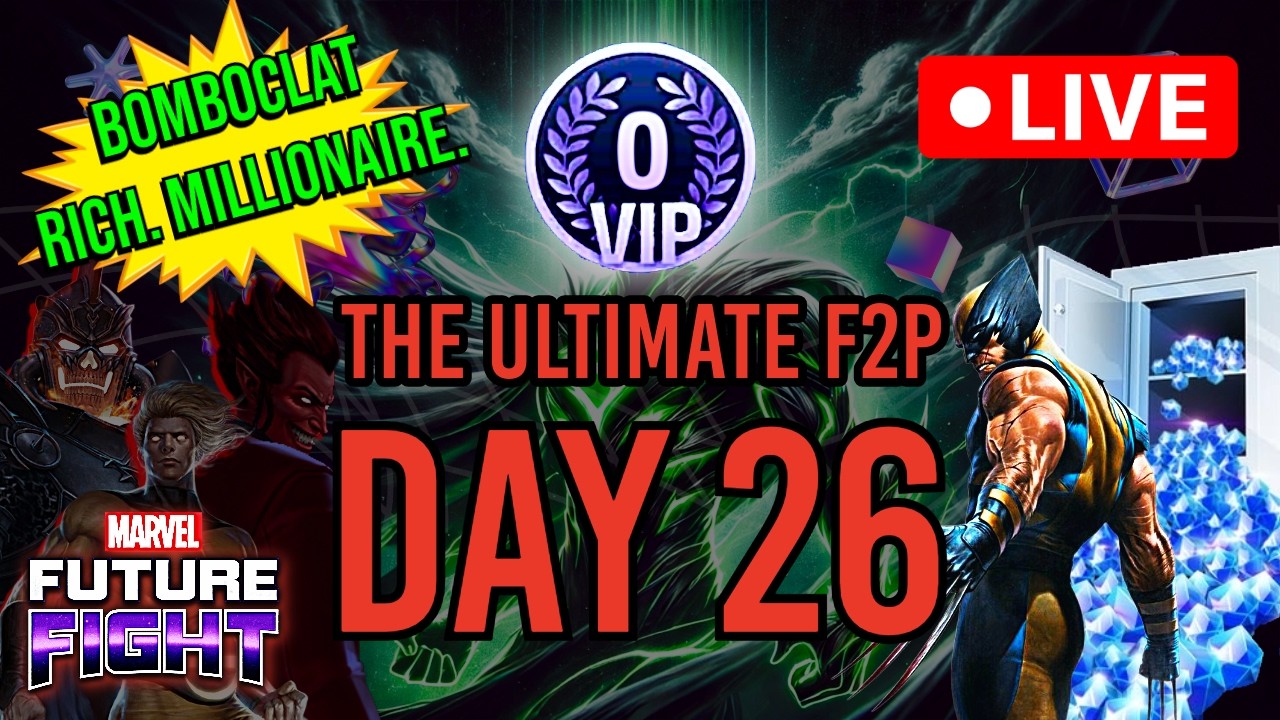 Day 26 on The F2P: So Close to 10K Crystals + 5th WBL Clear! 😳 | Marvel Future Fight