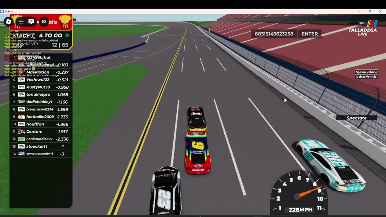 FTRA D1 S5 R25: Talladega-playoff plate racing sure is something (Lagen POV)