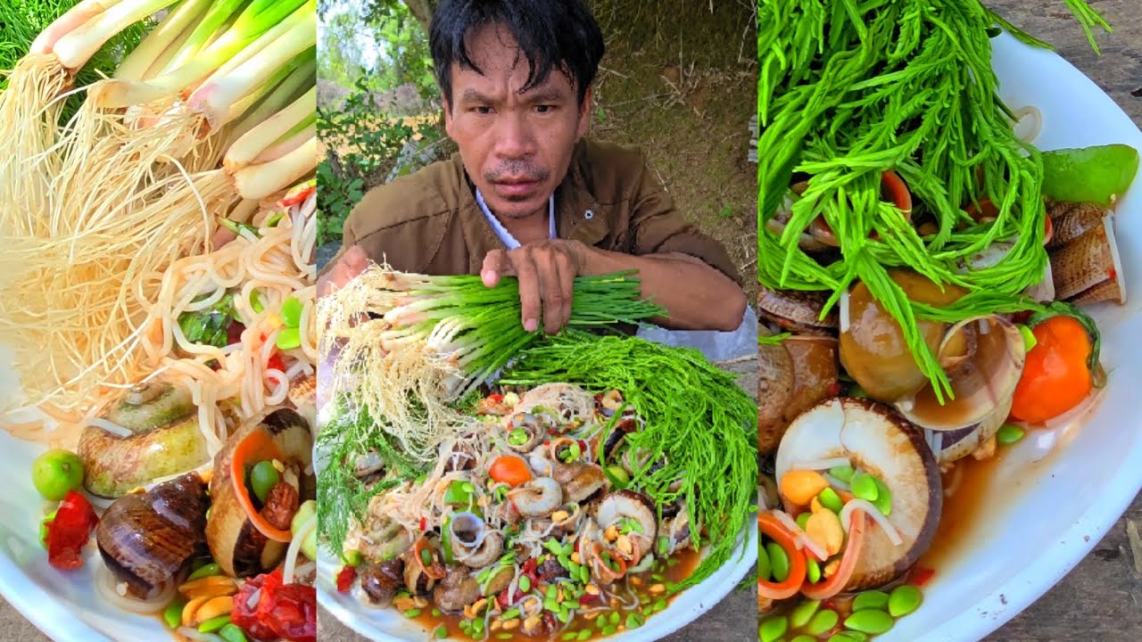 ตำหอยหอม - ຕຳຫອຍຫອມ #บัวไล