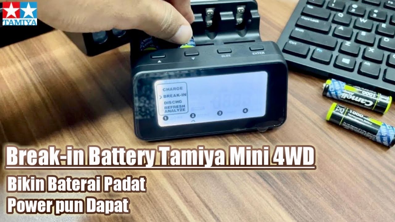 BREAK-IN BATTERY TAMIYA MINI 4WD || Baterai Padat, Power pun Dapat!