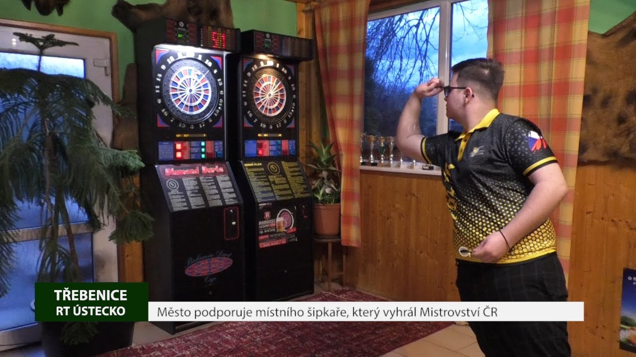 TŘEBENICE: Město podporuje místního šipkaře, který vyhrál Mistrovství ČR
