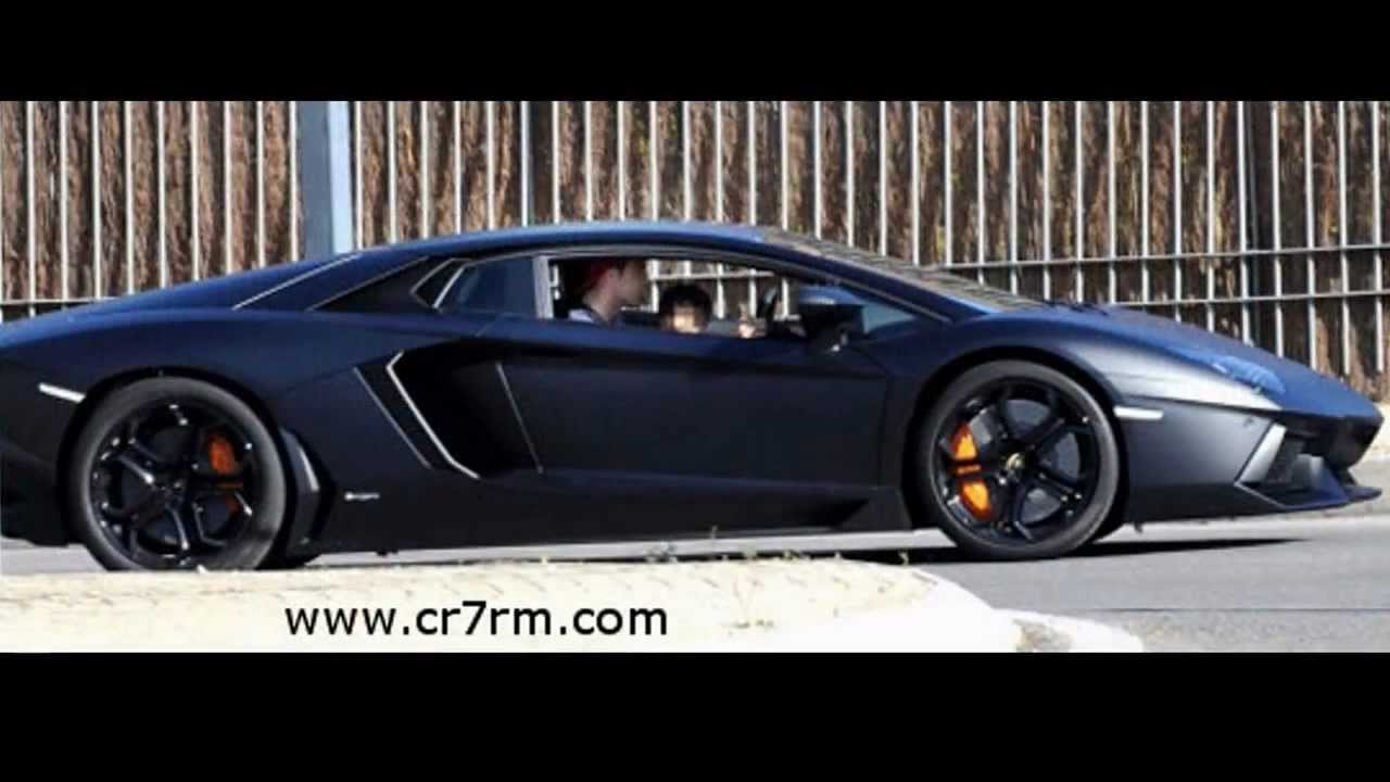 Cristiano Ronaldo In His Lamborghini Aventador