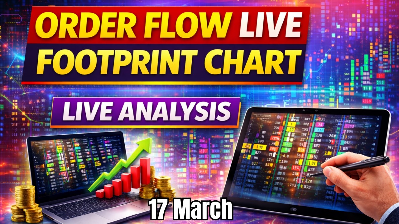 Live Order Flow Footprint Chart Analysis | 17 March