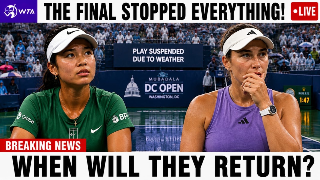 SHOCKING! Alex Eala vs Jessica Pegula Final Suspended&hellip; When Will The DC Open Championship Resume?