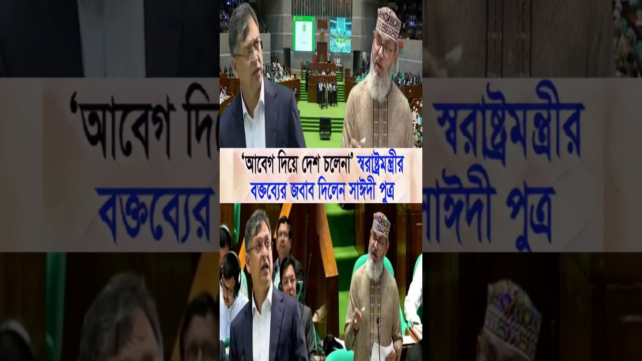 &lsquo;আবেগ দিয়ে দেশ চলেনা&rsquo; স্বরাষ্ট্রমন্ত্রীর বক্তব্যের জবাব দিলেন সাঈদী পুত্র | Masood Sayeedi | #shorts